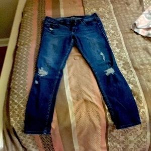 - Hollister distressed jeans skinny